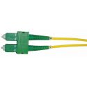 Câble à fibre optique 0.5m, SC/APC à SC/APC duplex monomode 9/125