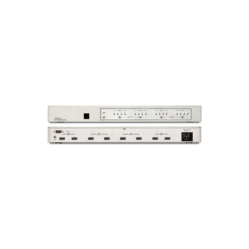 MATRIZ HDMI 4IN-4OUT  (4 entradas 4 salidas),IR (mando a distancia), IR , RS-232
