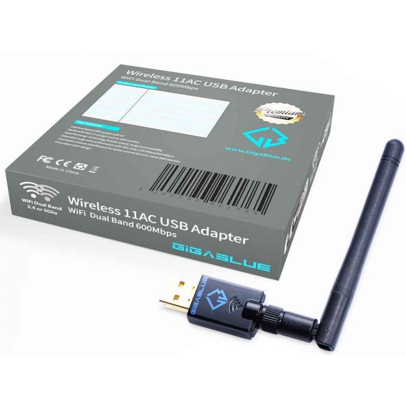 Gigablue Wifi AC USB 600mbps for Gigablue, Vu+, PC, Enigma2, ...
