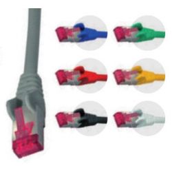 Cable de red RJ45 1m Cat 7 S/FTP PIMF y LSZH 600MHz Gris