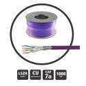 Network cable coil RJ45 100m. Cat 7a SFTP PIMF LSZH 1000MHz Purple