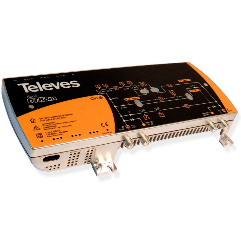 Televés DTKom: Central amplificadora de línea DTKom 1E/1S “F” C.RET(5..65)/MATV (1G)