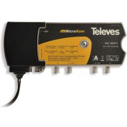 Televés MicroKom: Central amplificadora de línea T4 RET/MATV G(-||20)/(20||25)dB