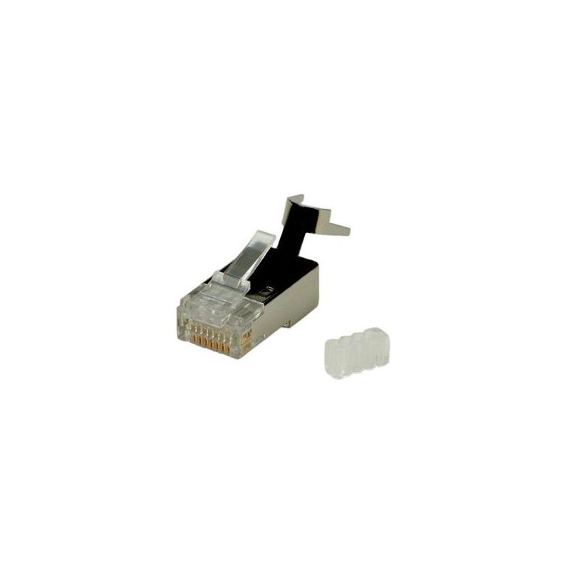Cat 7 RJ45 connector, screened FTP, with insert, 8 contacts, gold plated