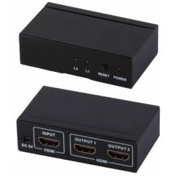 Switch/Splitter HDMI 2x8 (2 in 8 out). UHD 4K, 3D, HDCP
