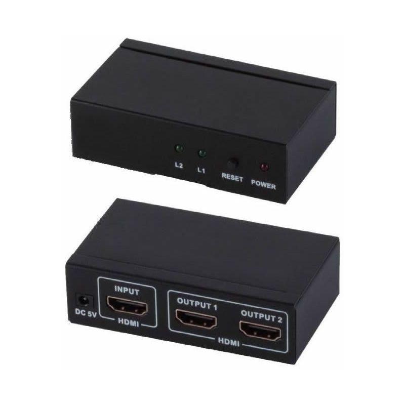 Switch/Splitter HDMI 2x8 (2 in 8 out). UHD 4K, 3D, HDCP