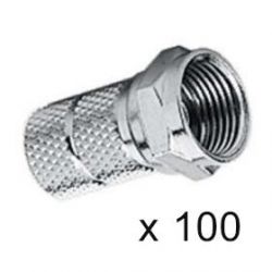 Saco de 100 conectores F Triax para cabo coaxial de 7 mm triax-153073