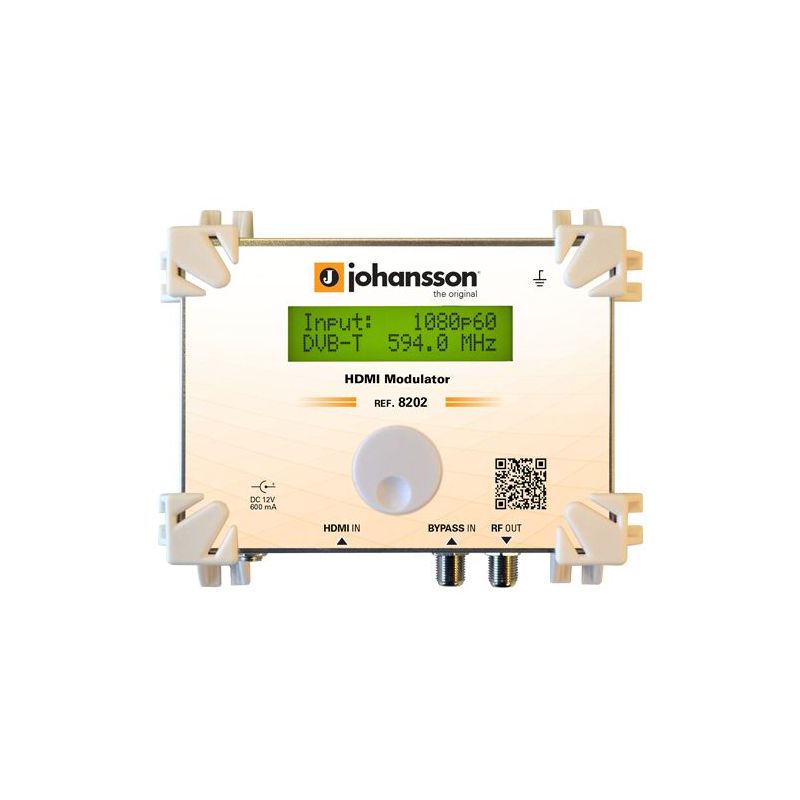 Johansson 8202: HDMI to DVB-T, DVB-C, DMB-T et ATSC modulator