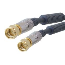 Coaxial cable 2.5m F connector SAT, 24k gold, OFC, Ferrit 80093MHQ