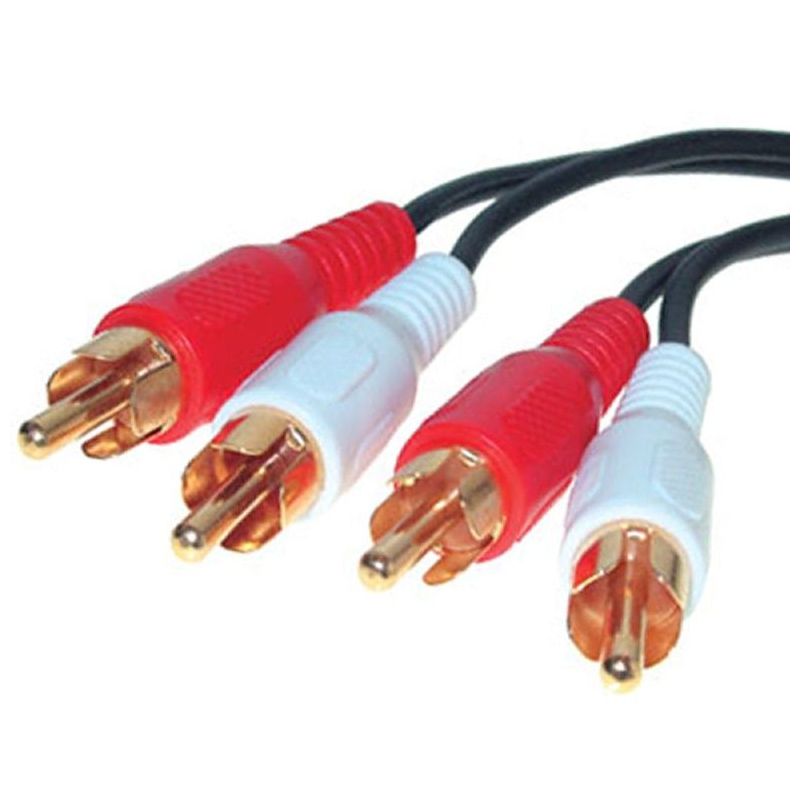 Audio cable 1.5m 2 RCA plugs to 2 RCA plugs