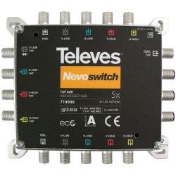 Televes AZS58G: Nevoswitch dérivateur 5x5x5 "F" 8dB televes-714906