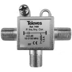 Televes 7450: Injecteur de courant pour antenne et alimentation LNB