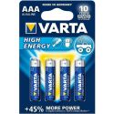 Pilas alcalinas AAA Varta High Energy LR03 1.5V 4pcs