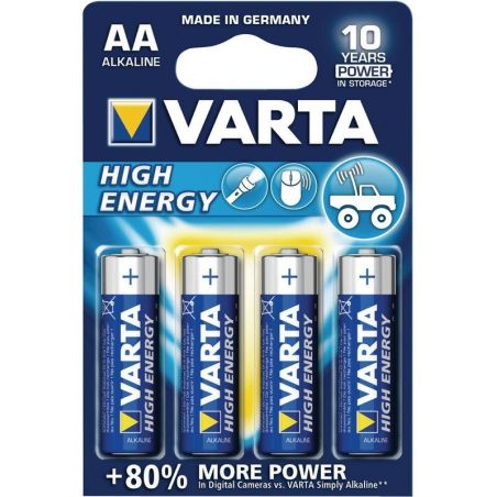 Pilas alcalinas AA Varta High Energy LR06 1.5V 4pcs