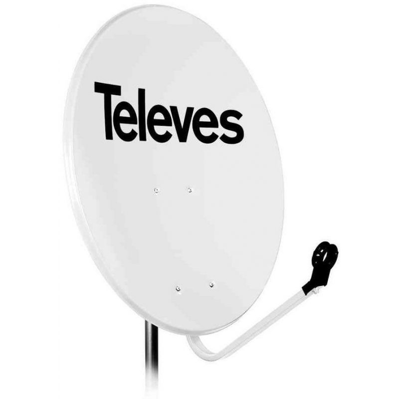 Antena Televes 110 cm Offset 41.5 dB Acero Blanco. Televes 757201
