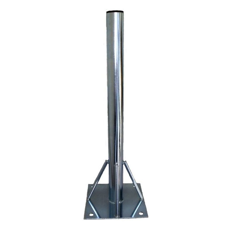 Soporte suelo con columna fija de 50x1,5x750 mm y placa de 250x250x4 mm AMP019A