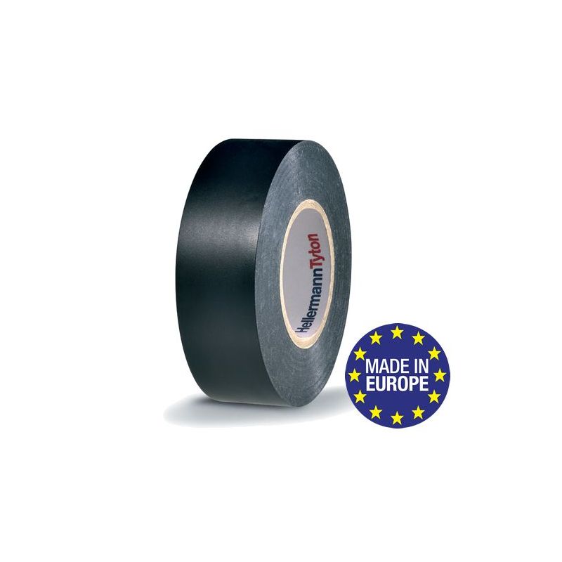 Black Insulating Tape 19mmx20m HellermannTyton