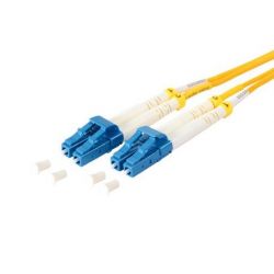 Cable de fibra óptica Duplex LC/LC de 0.5m amarillo, monomodo 9/125μ