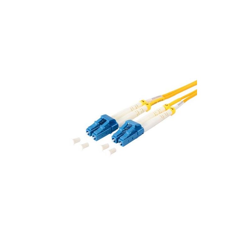 Cable de fibra óptica Duplex LC/LC de 1m amarillo, monomodo 9/125μ