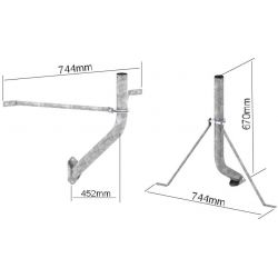 Floor/wall support with straps Ø 50mm for 110cm antennas. PSP-50