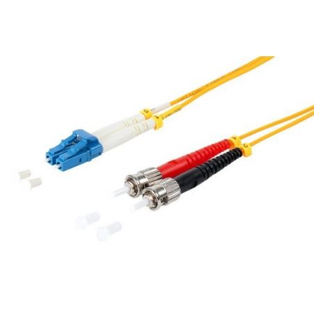 Câble de raccordement fibre optique LC/ST Duplex 2m jaune, 9/125μ Mode unique