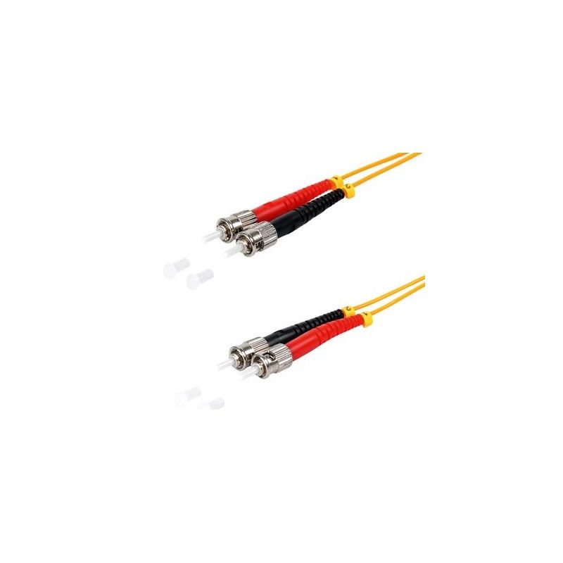 Cable de fibra óptica Duplex ST/ST  de 1m amarillo, monomodo 9/125μ
