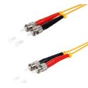 Cable de fibra óptica Duplex ST/ST  de 1m amarillo, monomodo 9/125μ