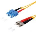 Câble de raccordement fibre optique ST/SC  Duplex 1m jaune, 9/125μ Mode unique