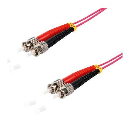 Câble de raccordement fibre optique ST/ST  Duplex 3m violet, 50/125μ Multimode