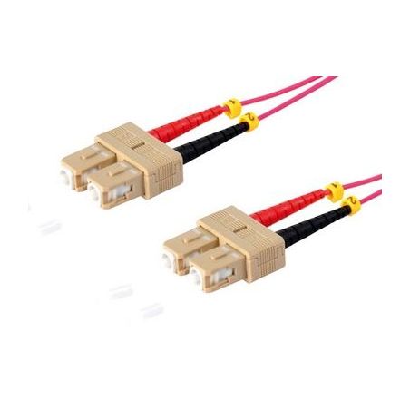 Cable de fibra óptica Duplex SC/SC  de 2m violeta,  50/125μ Multimodo OM4