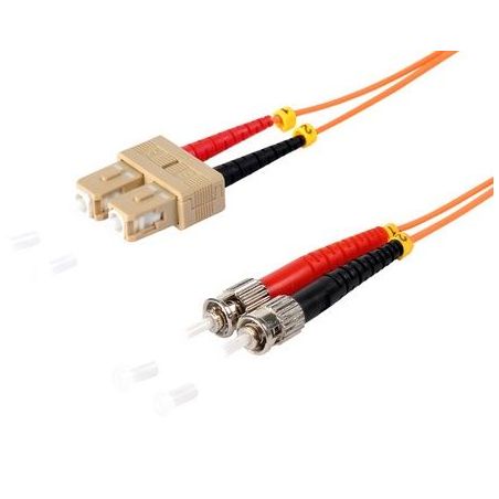 Cable de fibra óptica Duplex SC/ST  de  5m Naranja,  50/125μ Multimodo OM2