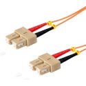 Cable de fibra óptica Duplex SC/SC  de  1m Naranja,  50/125μ Multimodo OM2