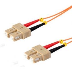 Cable de fibra óptica Duplex SC/SC  de  2m Naranja,  50/125μ Multimodo OM2