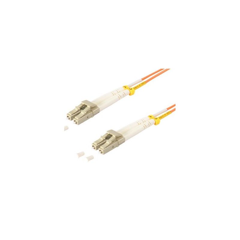 Cable de fibra óptica Duplex  LC/LC  de  1m Naranja,  50/125μ Multimodo OM2