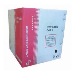 Bobina de cable de red Cat 6 UTP LSZH 305m blanco