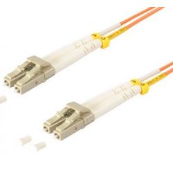 Cable de fibra óptica Duplex  LC/LC  de  10m Naranja,  50/125μ Multimodo OM2