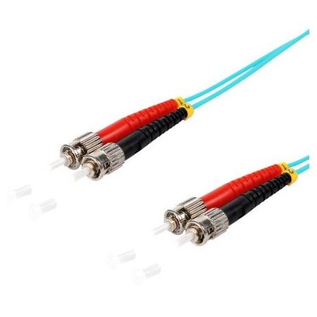 Câble de raccordement fibre optique ST/ST Duplex 2m Bleu, 50/125μ Multimode OM3