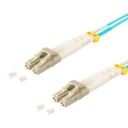 Câble de raccordement fibre optique LC/LC Duplex  1m Bleu, 50/125μ Multimode OM3