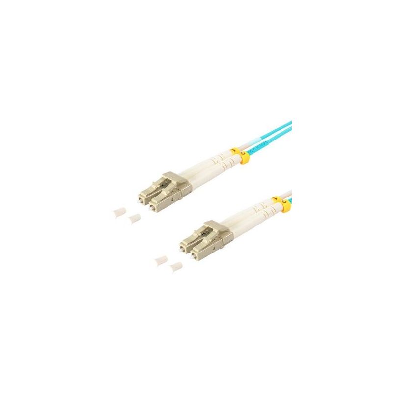 Câble de raccordement fibre optique LC/LC Duplex  1m Bleu, 50/125μ Multimode OM3