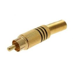Gold plated RCA connector shielded