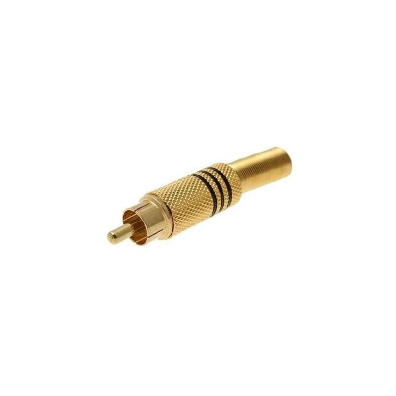 Gold plated RCA connector shielded