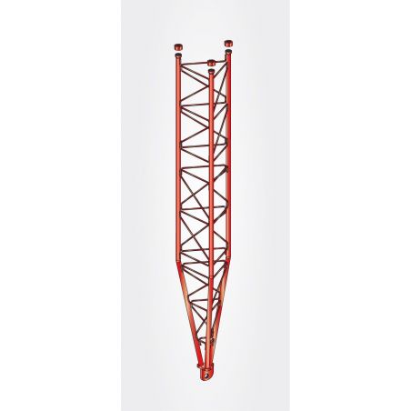 Tramo inferior reforzado color rojo 3m, torreta modelo 450 Televes