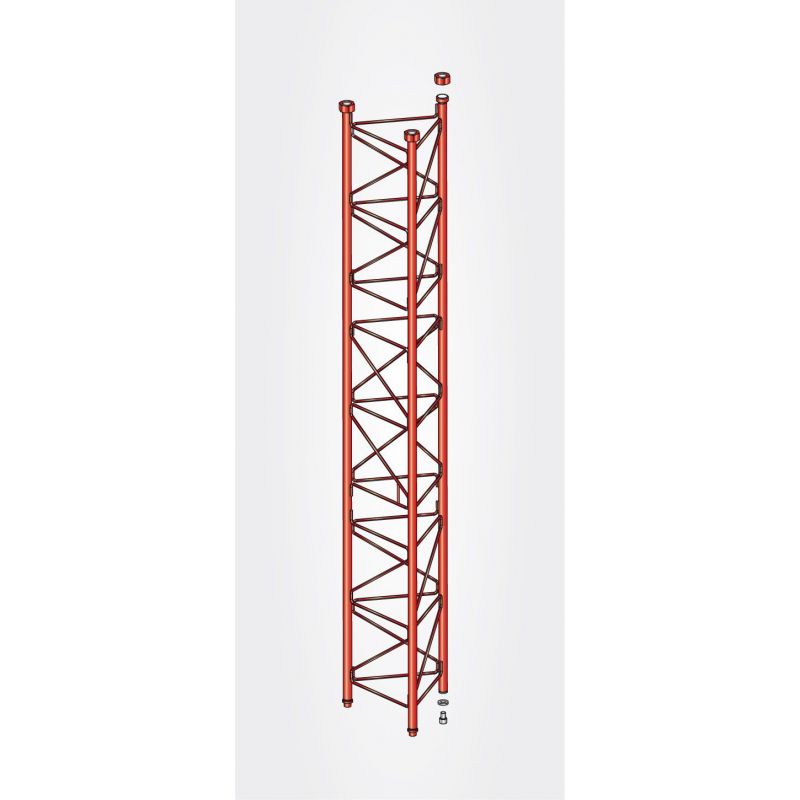 Lanço Intermédio reforçado Torre 450 Zinco+Vermelho 3m Televes