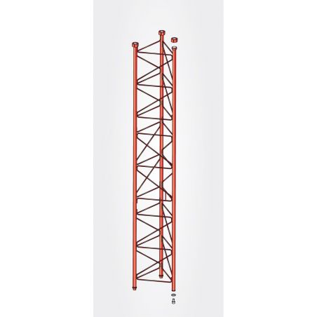 Section intermédiaire 3m pylône 450 couleur rouge Televes