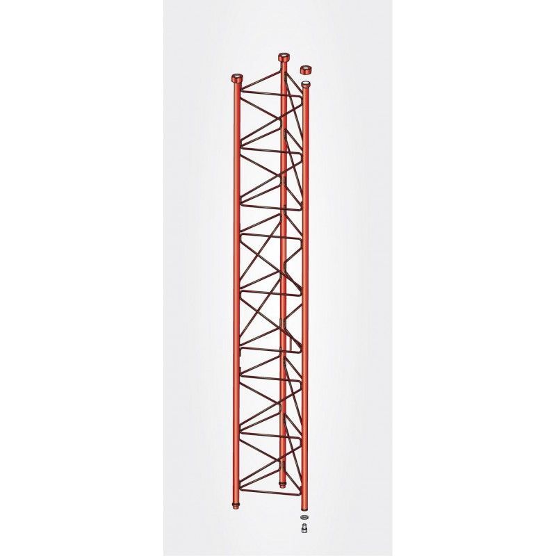 Lanço Intermédio Torre 550 Zinco+Vermelho 3m Televes