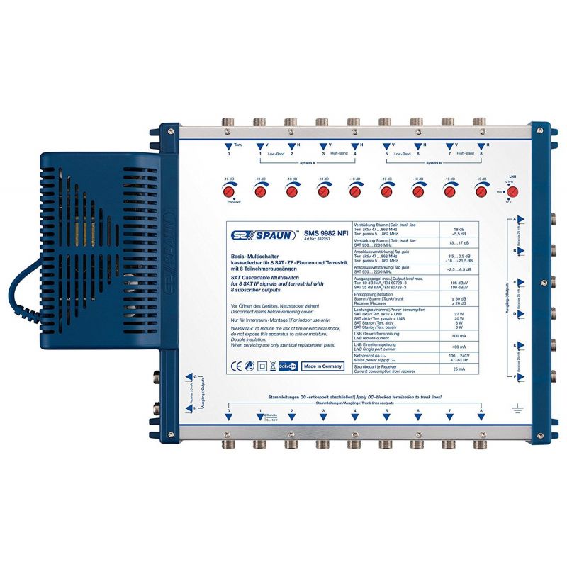 Spaun 9x8 SMS 9982 NFI Multiswitch. Spaun 842257