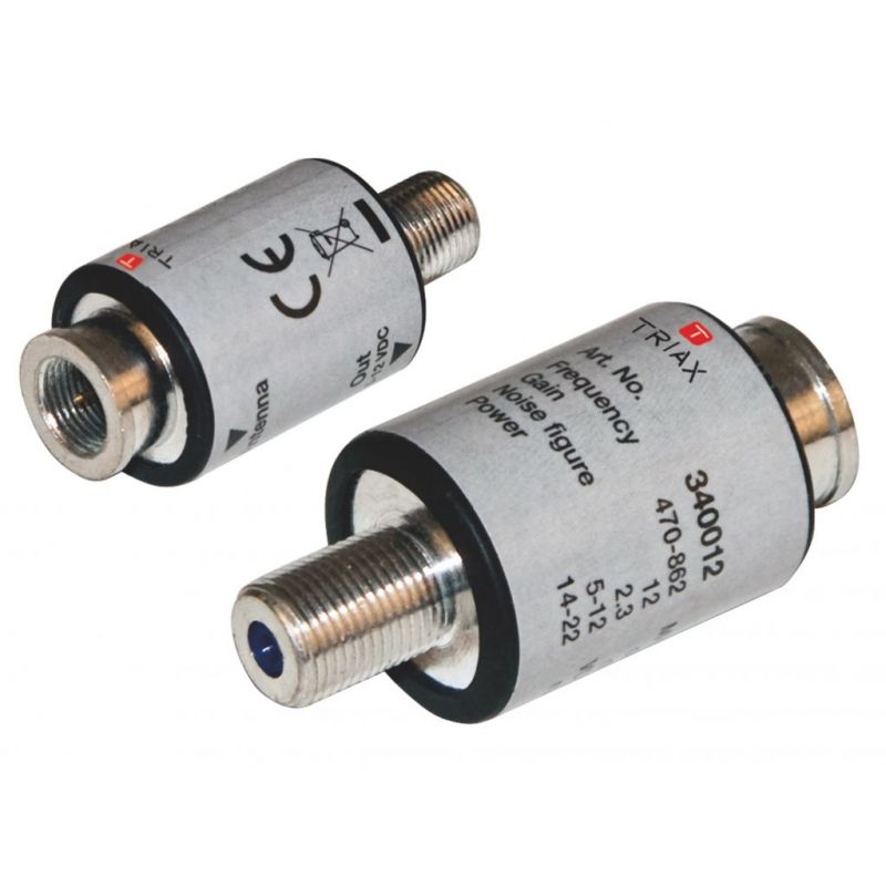 Amplificador de linea Triax AFA Micro Amp UHF 12 dB 5-12VDC