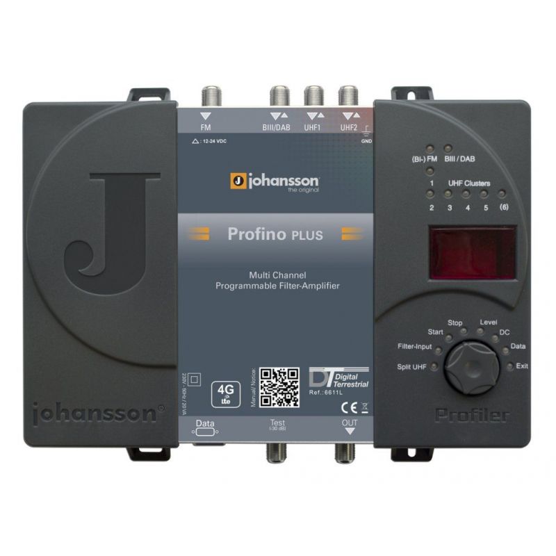 Johansson 6611L Profino Plus LTE Amplificador terrestre programável 4 entradas LTE