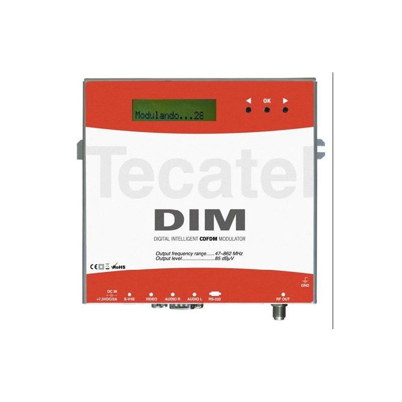 Modulador DIM TDT TV Digital Terrestre VHF UHF tecatel