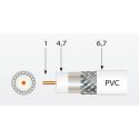 Cable coaxial CXT1 Cu+Ac/Al PVC Clase A BL.100m